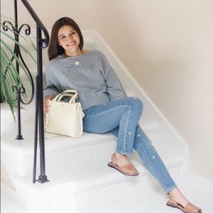 LC Lauren Conrad Daisy Embroidered Jeans